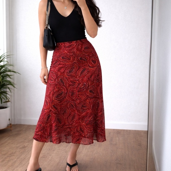 Worthington Dresses & Skirts - Vintage Y2K Paisley Midi Skirt
